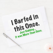 Ik heb hierin gebotst rechthoekige sticker (Envelop)