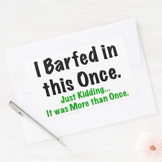 Ik heb hierin gebotst rechthoekige sticker (Envelop)