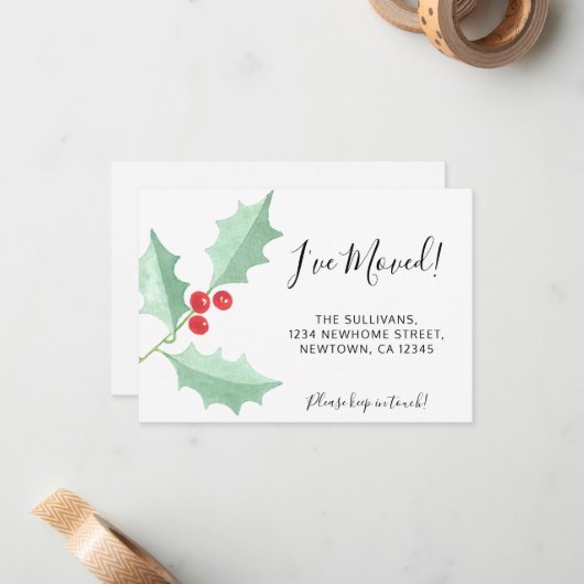 Ik heb Holly Moving Aankondiging Mini Kaart verpla (Voorkant / Achterkant in situ)