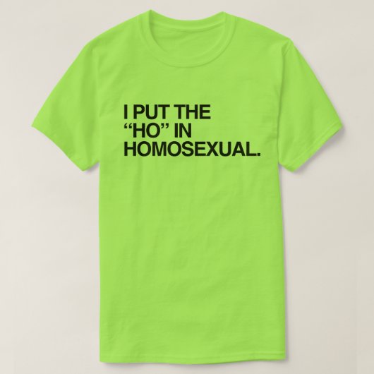 IK HEB HOMOSEKSUEEL GEWERKT T-SHIRT (Design voorkant)
