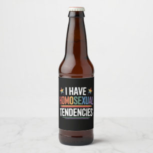 Ik heb homoseksuele neigingen LGBTQ Pride Rainbow Bier Etiket