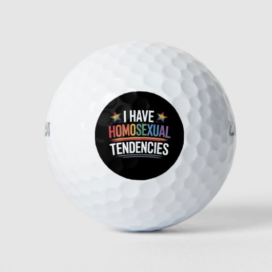 Ik heb homoseksuele neigingen LGBTQ Pride Rainbow Golfballen (Voorkant)