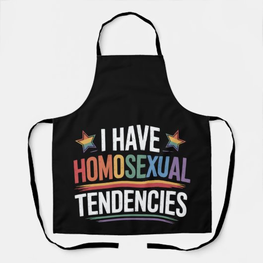 Ik heb homoseksuele neigingen LGBTQ Pride Rainbow Schort (Voorkant)