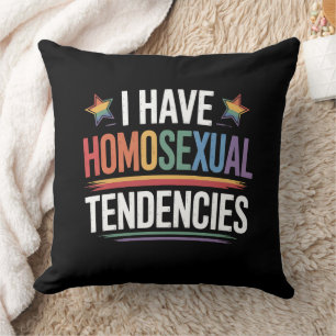 Ik Heb Homoseksuele Neigingen LGBTQ Pride Regenboo Kussen