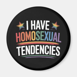 Ik heb homoseksuele neigingen LGBTQ Pride Regenboo Magneet