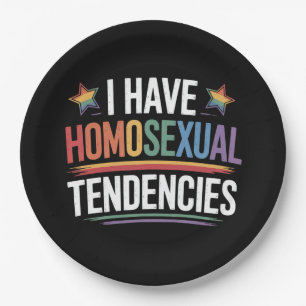 Ik Heb Homoseksuele Neigingen LGBTQ Pride Regenboo Papieren Bordje