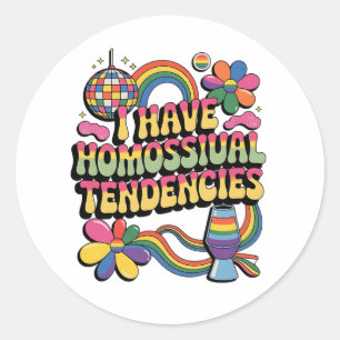 Ik heb homoseksuele neigingen LHBT Pride Month Ronde Sticker