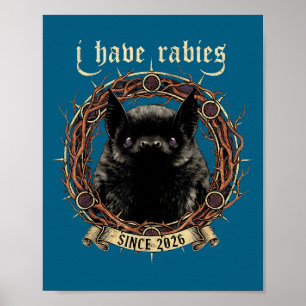 Ik Heb Hondsdolheid Gotische Vleermuis Donkere Hum Poster