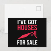 Ik heb huizen voor de verkoop van grappig onroeren briefkaart (Voorkant / Achterkant)