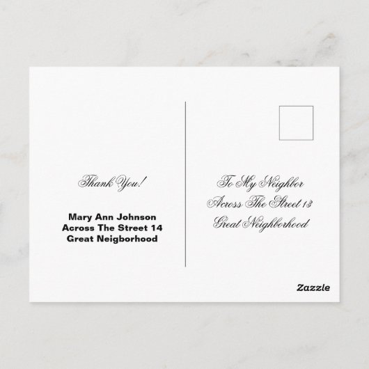 Ik heb hulp nodig Buurthulp SOS Briefkaart (Achterkant)