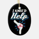 Ik heb hulp nodig Knie Vervanging Chirurgie Gewric Keramisch Ornament (Achterkant)