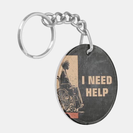 Ik heb hulp nodig Label voor noodhulp – Contact &  Sleutelhanger (Voorkant Links)