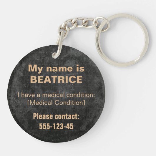 Ik heb hulp nodig Label voor noodhulp – Contact &  Sleutelhanger (Achterkant)