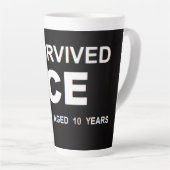 Ik heb ICE overleefd  Latte Mok (Rechterhoek)