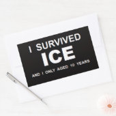 Ik heb ICE overleefd  Rechthoekige Sticker (Envelop)