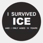 Ik heb ICE overleefd  Ronde Sticker (Voorkant)