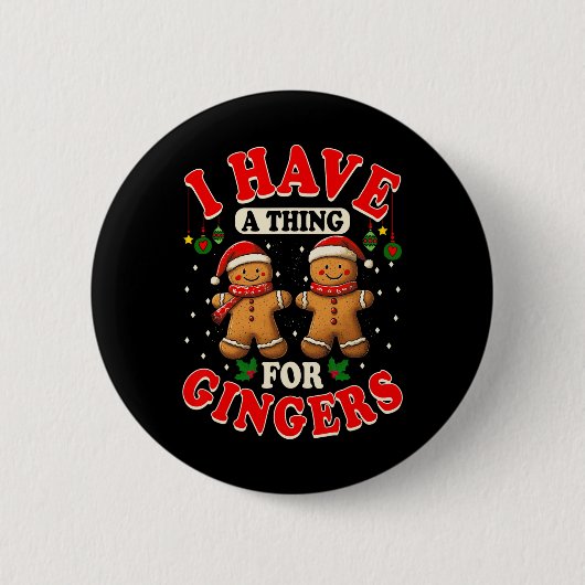 Ik heb iets met Gingers Funny Ugly Christmas Sw Ronde Button 5,7 Cm (Voorkant)