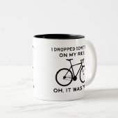 Ik heb iets op m'n ride laten vallen. tweekleurige koffiemok (Voorkant rechts)