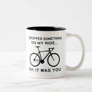 Ik heb iets op m'n ride laten vallen. tweekleurige koffiemok