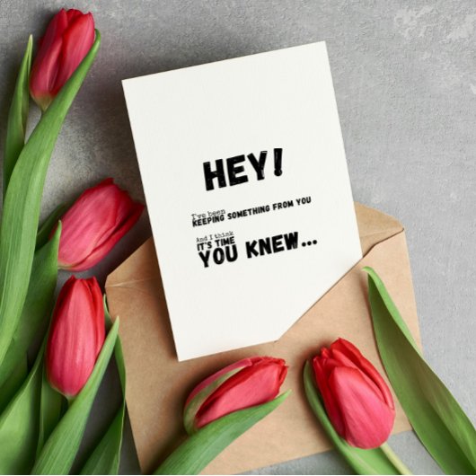 Ik heb iets voor je verborgen gehouden kaart