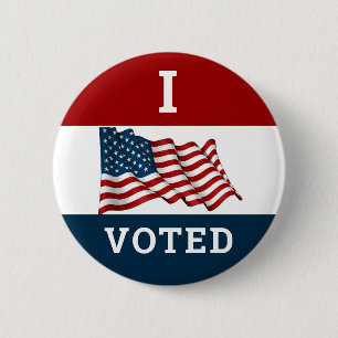 Ik heb in 2024 met de Amerikaanse vlag gestemd Ronde Button 5,7 Cm