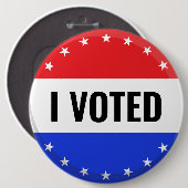 Ik heb in 2024 met de Amerikaanse vlag gestemd Ronde Button 6,0 Cm (Voorkant /achterkant)