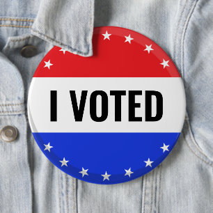 Ik heb in 2024 met de Amerikaanse vlag gestemd Ronde Button 6,0 Cm