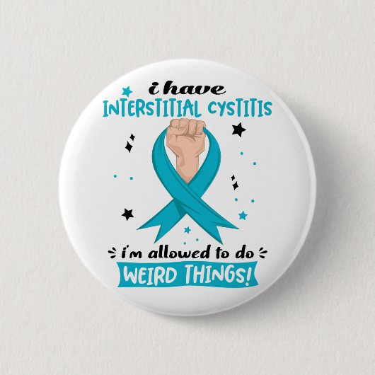 Ik heb interstitiële cystitis, ik mag ronde button 5,7 cm (Voorkant)