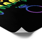 Ik Heb Ja Gezegd Gay Lgbtq Pride Regenboog Bruideg Poster (Hoek)