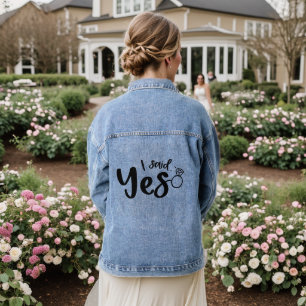 Ik Heb Ja Gezegd Trouw Verlovings Typografie Denim Jacket