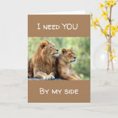 **IK HEB JE AAN MIJN ZIJDE NODIG** LIEFDEVOLLE LEE KAART (Gele Bloem)