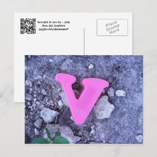 Ik heb je aangesproken met de letter V Briefkaart (Voorkant / Achterkant)