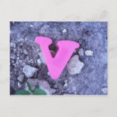Ik heb je aangesproken met de letter V Briefkaart (Voorkant)