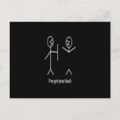 Ik heb je achterste teken afbeelding grafische vri briefkaart (Voorkant)