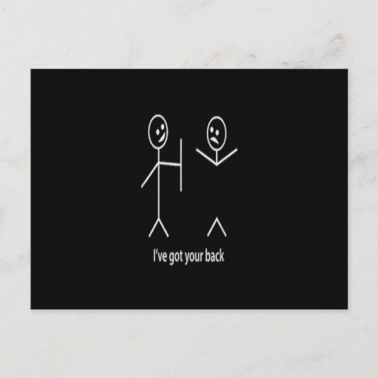 Ik heb je achterste teken afbeelding grafische vri briefkaart (Voorkant)