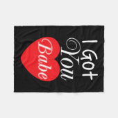 Ik heb je Babe Cute Heart Valentijnsdag Happy Fleece Deken (Voorkant (Horizontaal))