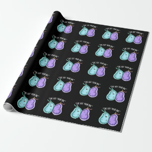 Ik heb je Bac Funny Bacteria Pun Dark BG Cadeaupapier