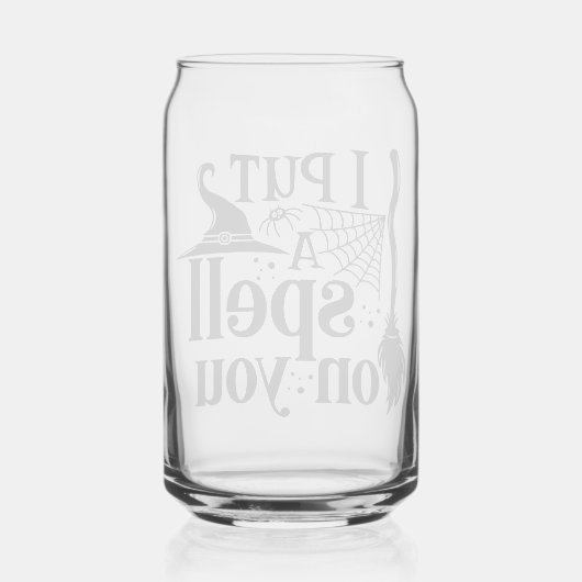 "Ik heb je betoverd" Blikvorm Glas (Achterkant)