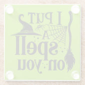 "Ik heb je betoverd" Glazen Onderzetter (Achterkant)