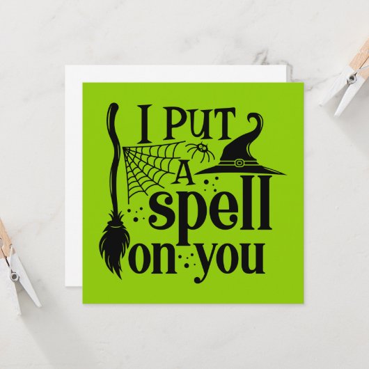 "Ik heb je betoverd" Kaart (Voorkant / Achterkant in situ)