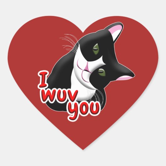 Ik heb je Cat gegeven Hart Sticker (Voorkant)
