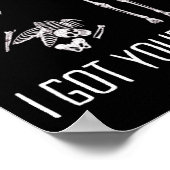 Ik heb je CK Funny Skeleton Humor Lover Poster (Hoek)