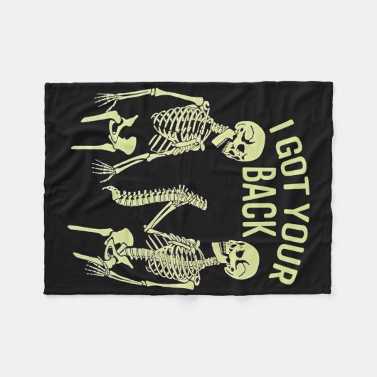 Ik heb je CK Halloween skelet schedel sarcastisch Fleece Deken (Voorkant (Horizontaal))