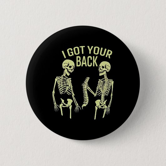 Ik heb je CK Halloween skelet schedel sarcastisch Ronde Button 5,7 Cm (Voorkant)