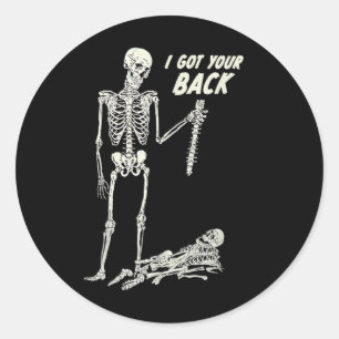 Ik heb je CK Halloween skelet schedel sarcastisch Ronde Sticker