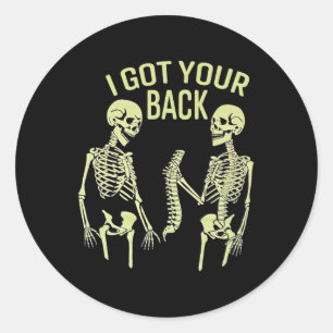 Ik heb je CK Halloween skelet schedel sarcastisch Ronde Sticker
