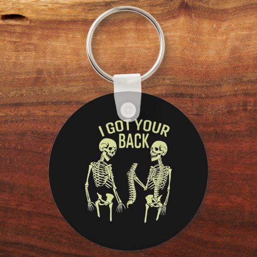 Ik heb je CK Halloween skelet schedel sarcastisch Sleutelhanger (Voorkant)