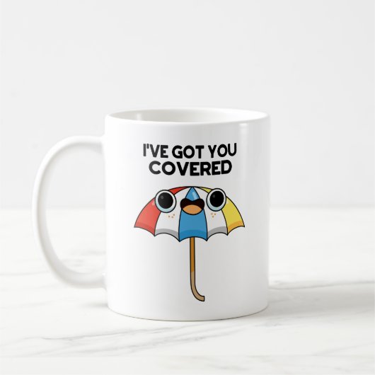 Ik heb je Covered Funny Umbrella Pun. Koffiemok (Links)