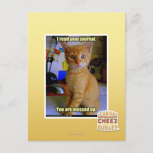 Ik heb je dagboek gelezen briefkaart (Voorkant)