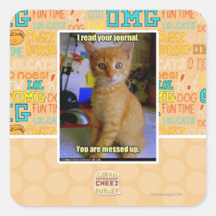 Ik heb je dagboek gelezen vierkante sticker